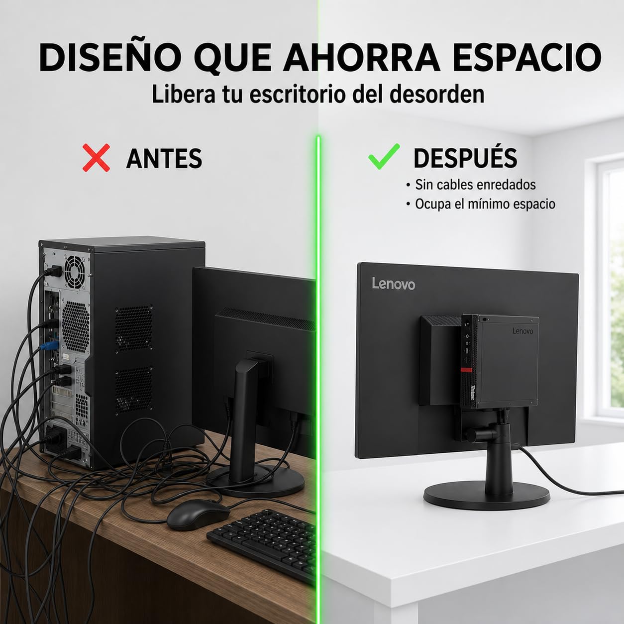 Lenovo 一体型 i7 8700T SSD1TB Lenovo Computadora Todo en uno de 27 Pulgadas | i7-8700T | 16 GB